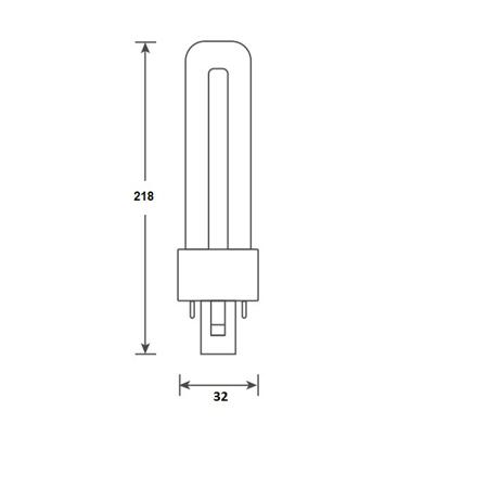 146731 LED PL Glass G23 2P 5W (11W) 700lm 840