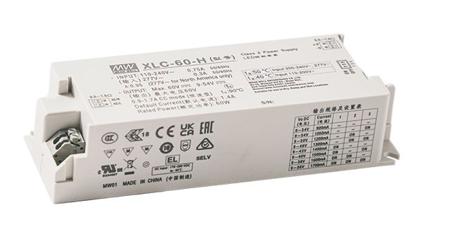 XLC-60-48-B MEAN WELL LED Driver Power Supply, 48V Output, 60W Output, 1.25A Output, Constant Voltage Dimmable