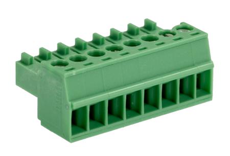 1840421 Phoenix Contact, 3.5mm Pitch, MC 1.5/8-ST-3.5, 8 Way, , Pluggable Terminal Block, Plug, Cable Mount, Screw Termination,