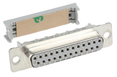8325-6009 3M 8300 25 Way Right Angle Cable Mount D-sub Connector Socket, 2.74mm Pitch