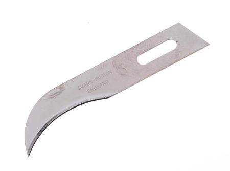 1243 Swann-Morton Carbon Steel Curved Scalpel Blade, 50 per Package
