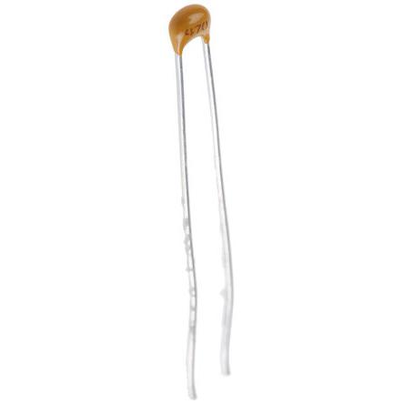 C315C470J2G5TA7303 KEMET 47pF Multilayer Ceramic Capacitor MLCC, 200V dc V, ±5% , Through Hole