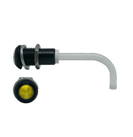 RHD-0900-1500-F9PZY67PR  Bivar, Panel Mount Right Angle LED Light Pipe, Yellow Round Lens