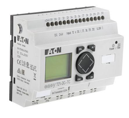 EASY721-DC-TC Eaton EASY Logic Module, 24 V dc, 12 x Input, 8 x Output With Display