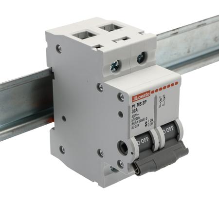 P1MS2P032 Lovato 2P Pole DIN Rail Switch Disconnector - 32A Maximum Current