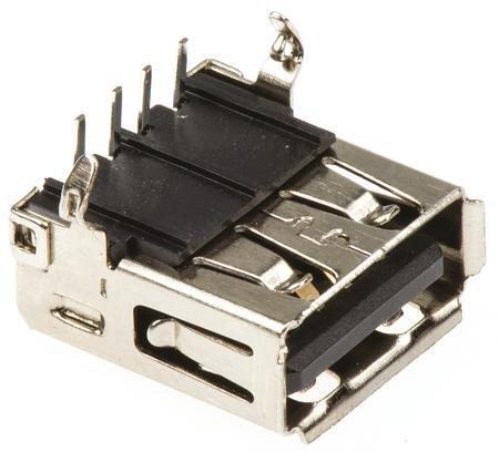 A-USBSA ASSMANN WSW Right Angle, Through Hole, Socket- Single Port Type A USB Connector