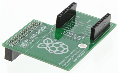 MIKROE-1513 MikroElektronika Pi Click Shield with 2 mikroBUS Sockets for Raspberry Pi