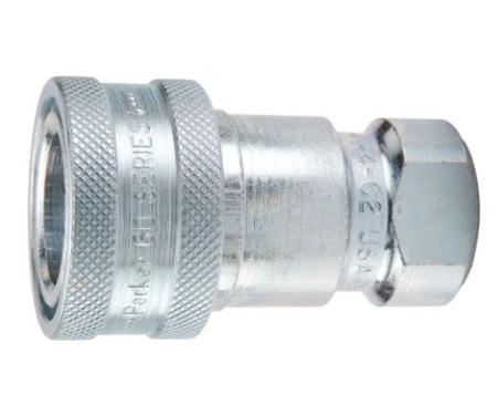 H8-62-BSPP Parker Steel Female Hydraulic Quick Connect Coupling, BSP 1 Female