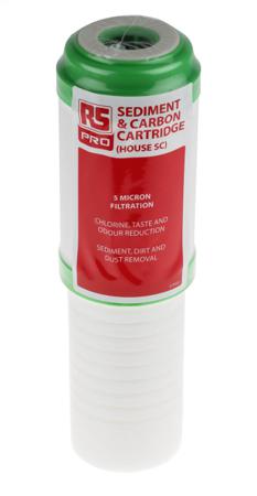 738-2728 RS Pro 5μm 30L/min 8bar Water Filter Cartridge, For Use With CalHouse