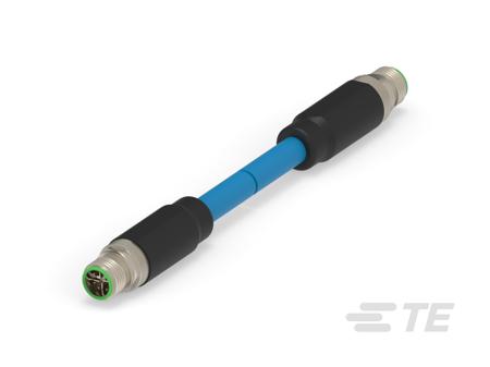 4-2317142-0 TE Connectivity Straight Male M12 to Straight Male M12 Cable assembly, 15.5m
