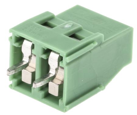 1888687 Phoenix Contact MKDSN 2.5/ 2-5.08 Series PCB Terminal Block, 2-Contact, 5.08mm Pitch, Through Hole Mount, 1-Row, Screw