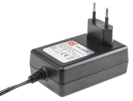 ECP-36-18E RS Pro Plug In Power Supply 18V dc, 2A Level V 1 Output, 2.1 x 5.5 x 9.5 mm Centre Positive Switched Mode Power Supply