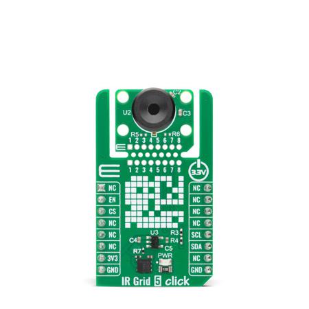 MIKROE-6764 MikroElektronika IR Sense 5 Click Infrared Click Board for MLX90642 MikroBUS