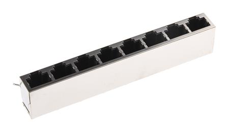 09455511128 HARTING RJ Industrial Series Female RJ45 Connector, Through Hole, Cat5 Right Angle 8C x 8 Ports -Way