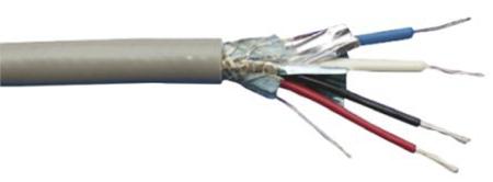 6451 SL005 Alpha Wire Alpha Essentials Data & Bus Cable Series Data Cable, 2 Pairs, 4 Cores, 1.65 mm², Screened, 15 AWG, 30m,