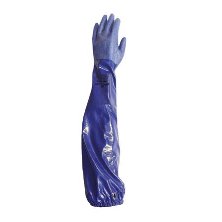 BSTNSK262 Showa NSK26 Blue Cotton, Polyester Chemical Resistant Work Gloves, Size Medium, Nitrile Coating