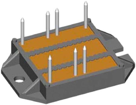 VUO122-16NO7 IXYS Bridge Rectifier, 100A, 1700V, 3-phase, 7-Pin