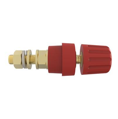 RS POL 8760 L / RT Schutzinger 12.4mm Red Terminal Post, 1kV, 100A, M8 x 0.75 Thread
