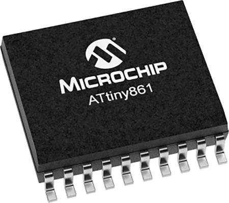 ATTINY861-20SU Microchip Technology , 8bit AVR Microcontroller, 20MHz, 8 kB Flash, 20-Pin SOIC