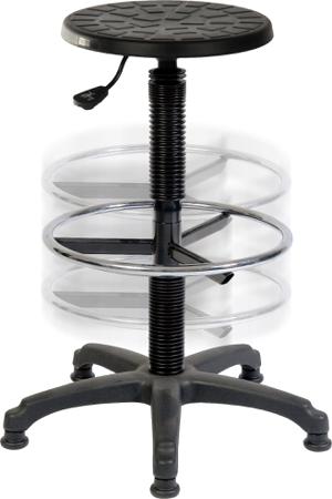 625-808 RS PRO Black Plastic Stool, 100 Weight Capacity