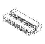 503566-0900 TE Connectivity, 503566,  0.3mm Pitch 9 Way Right Angle FPC Connector, Bottom