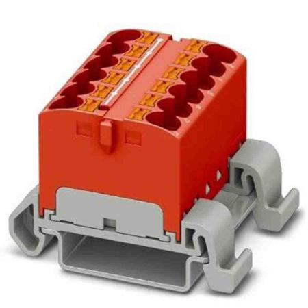 3273684 Phoenix Contact Distribution Block, 12 Way, 0.2 → 6mm², 32A, 800 V, Red