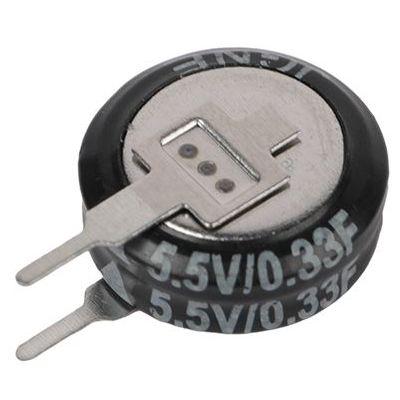 360-060 RS PRO 0.33F Supercapacitor EDLC -20 → +80% Tolerance 5.5V dc, Through Hole