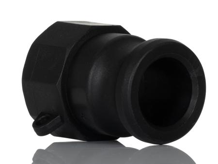 250-9123 Polypropylene Resin Female, Male Pneumatic Quick Connect Coupling, BSPP 1 in G1in Threaded