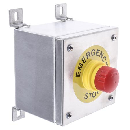 EMS-T-SS-NC69 Craig & Derricott, Red/Unpainted, Pull to Reset 38mm Round Head Emergency Button