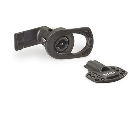 421255 Elesa Black PA Locking Latch, 103mm Panel-to-Tongue, 32 x 48mm Cutout, Key Unlock