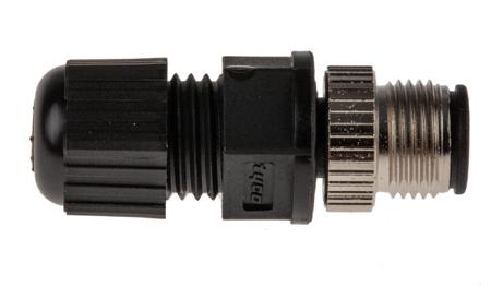 1838275-3 TE Connectivity, 5 Pole Cable Mount M12 Connector, with Male Contacts