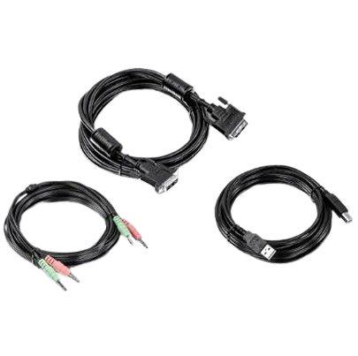 TK-CD15 Trendnet Male 3.5 mm Jack, DVI-I, USB A to Male 3.5 mm Jack, DVI-I, USB B KVM Cable