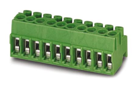 1984390 Phoenix Contact, 3.5mm Pitch, PT 1.5/10-PH-3.5, 10 Way, Pluggable Terminal Block, Plug, Screw Termination,