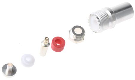 546-2598 RS Pro Straight standard 50Ω Cable Mount UHF Connector, Solder Termination, URM 43, URM 46