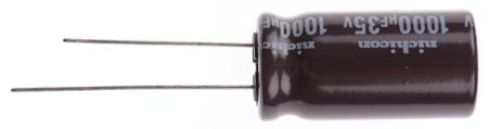 UPS1V102MHD Nichicon 1000μF Aluminium Electrolytic Capacitor 35V dc, Radial, Through Hole -