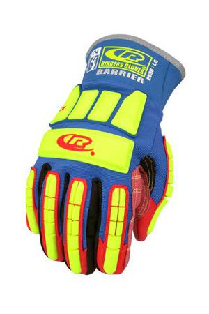 259B-12 Ansell Ringers R-259B Red HPPE Cut Resistant, Impact Protection Waterproof Gloves, Size 12, Leather Coating