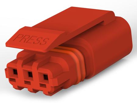 3-2834074-3 TE Connectivity SlimSeal Connector Miniature Series Miniature, 3-Pole, Male, 3-Way, Cable Mount, 5A, IP67