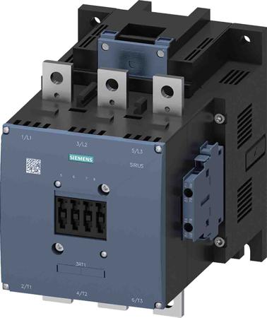 3RT1075-6AF36 Siemens SIRIUS 3RT Size S12, 3RT1 Contactor, 110 → 127 V ac/dc Coil, 3-Pole, 400 A, 200 kW, 2NO + 2NC