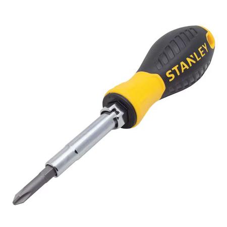0-68-012 Stanley 6-Way Screwdriver, Hex, Phillips, Slotted
