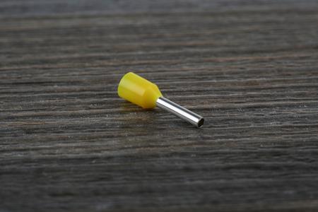 458-768 RS Pro  Insulated Crimp Bootlace Ferrule, 8mm Pin Length, 1mm² Wire Size, Yellow