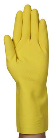 87190070BP Ansell Yellow Latex Safety Work Gloves, Size 6.5, XS, Latex Coating