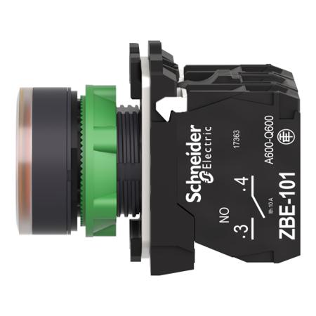 XB5AW35M5 Schneider Electric Harmony XB5 Illuminated Yellow Push Button NO/NC Spring Return