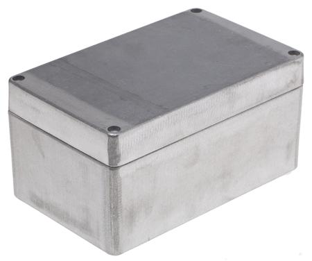 760-8939 RS PRO Silver Die Cast Aluminium Enclosure, IP66, Silver Lid, 160 x 100 x 81mm