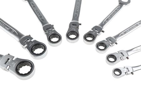 41RM-SH8 Bahco 8 Pieces Alloy Steel Metric Ratchet Spanner Set