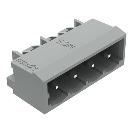 231-464/001-000 WAGO 231 Series Angled PCB PCB Header, 4 Contact(s), 5 mm Pitch, 1 Row, Shrouded