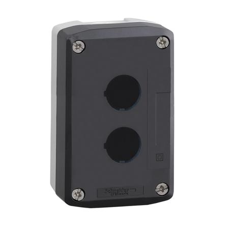 XALD02 Schneider Electric Harmony XALD Push Button Enclosure, 2 Hole Grey, 22mm diameter None Plastic