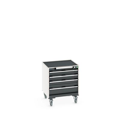 40402023-19V Bott, 4 Drawer Sheet Steel Floor Standing Storage Cabinet, 650 X 650 X 785mm