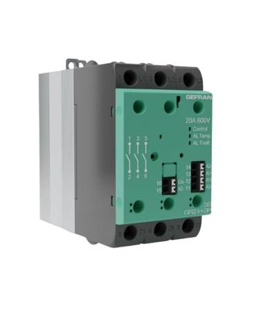 GRZ-3P-3S-20I-60-A-0-0-0 Gefran GRZ-H Series Solid State Relay 3 Phase, 20 A Load, DIN Rail, Panel Mount, 600 V ac Load, 260 V ac/dc Control