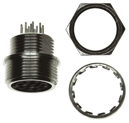 HR10A-10TR-12SB-73- Hirose HR10 Series, 12 Pole Panel Mount Micro Connector Socket, with Female Contacts