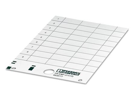 0828777 Phoenix Contact, US-EMP (27X15) Snap-in Markers for use with BLUEMARK ID, BLUEMARK ID COLOR, THERMOMARK CARD,